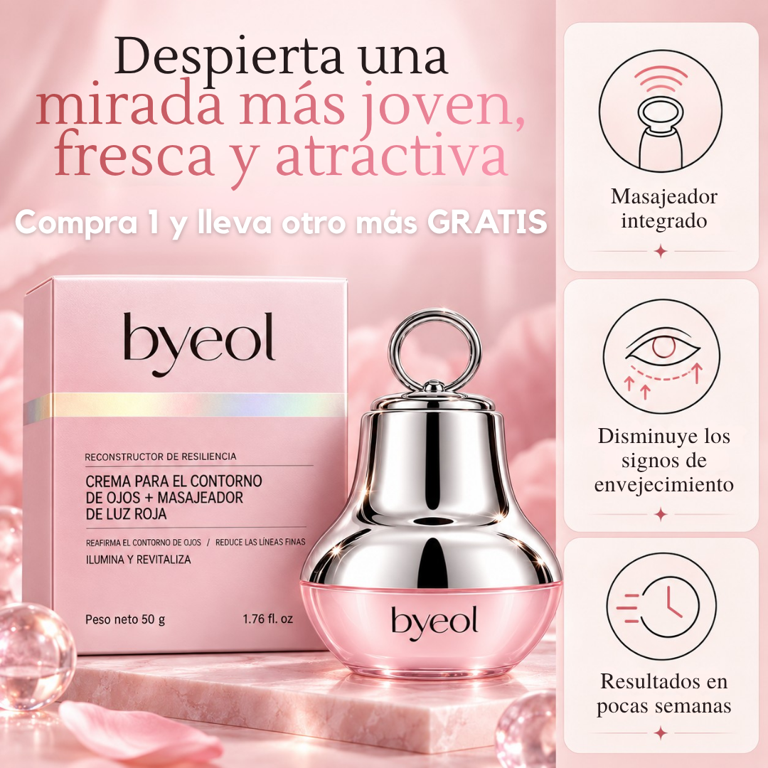 Crema Antiojeras + Masajeador de Luz Roja